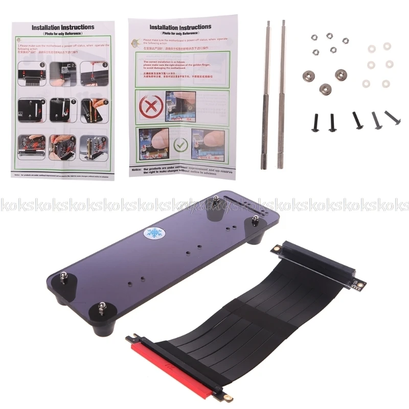 

PCI- E 3.0 16X Graphics Card Vertical Kickstand / Base With Extension Cable Au17 dropship