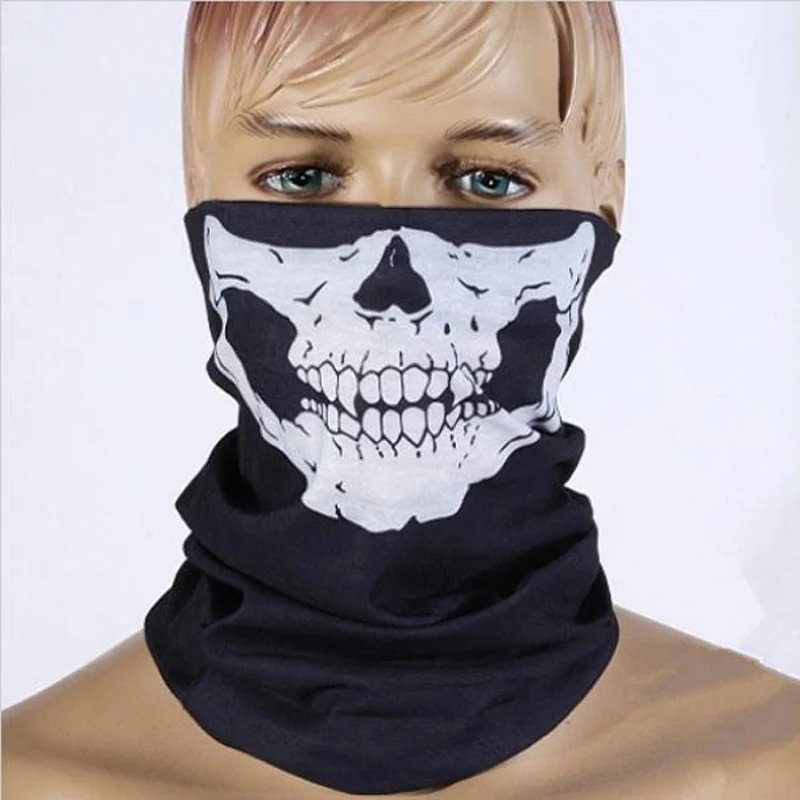 Scarves Motorcycle bike Scarf Skull Wicking Seamless Washouts Scarf