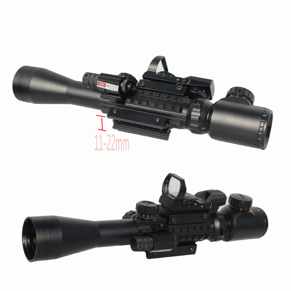fer curiosités//4x32 Tactical Sight//20 mm Rail Airsoft ACOG style Rifle Scope