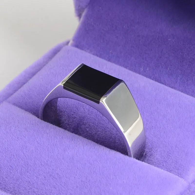 Rectangular Natural Stone Indian Style 316L Stainless Steel Rings stainless steel ring,finger ring,silver ring