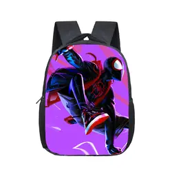 12 дюймов Человек-паук в Spider-Verse сумки для детского сада, школы Sipderman Bookbags Дети Малыш Детская сумка-рюкзак