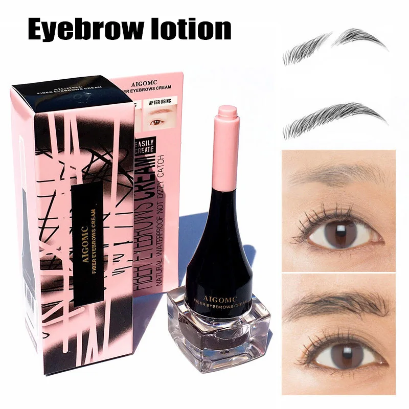 

AIGOMC 2018 Newly 3D Eyebrow Extensions Gel Fiber Waterproof Building Brow Hair and Eye Brow Brush