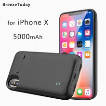 Мощность чехол Батарея чехол для iPhone X 5000 мАч Батарея зарядный чехол Зарядное устройство чехол мА/ч. аккумулятор externe Мощность банк чехол аккумулятор