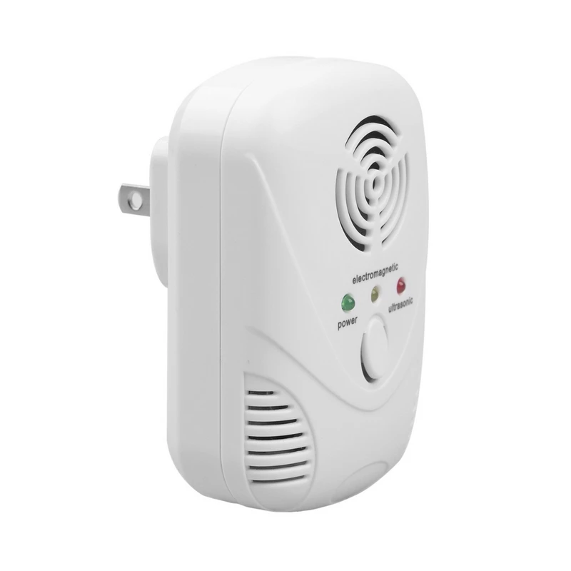 110-250V6W Electronic Mouse Killer Ultrasonic Mouse cockroach Killer Mosquito Repellent Rats Pest Control White US Plug (6)