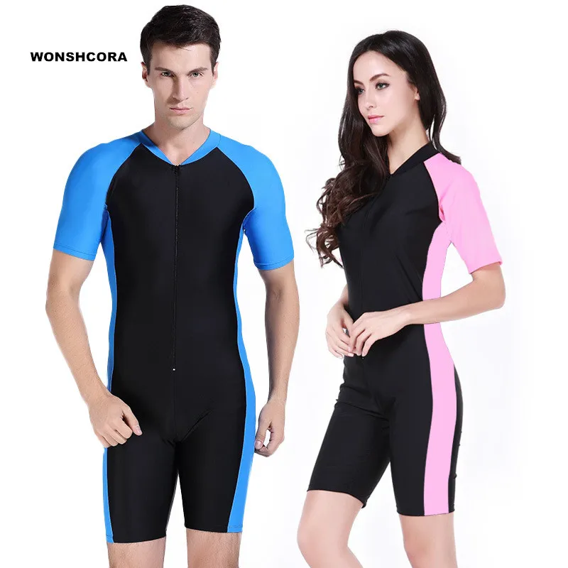 Men Wetsuit Two-piece Diving Surf Suit Anti-UV Rash Guard Hunting ...