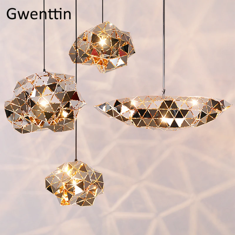 

Stainless Steel Spark Pendant Lights Modern Irregular Led Hanglamp Loft Industrial Home Decor Kitchen Lighting Fixture Luminaire