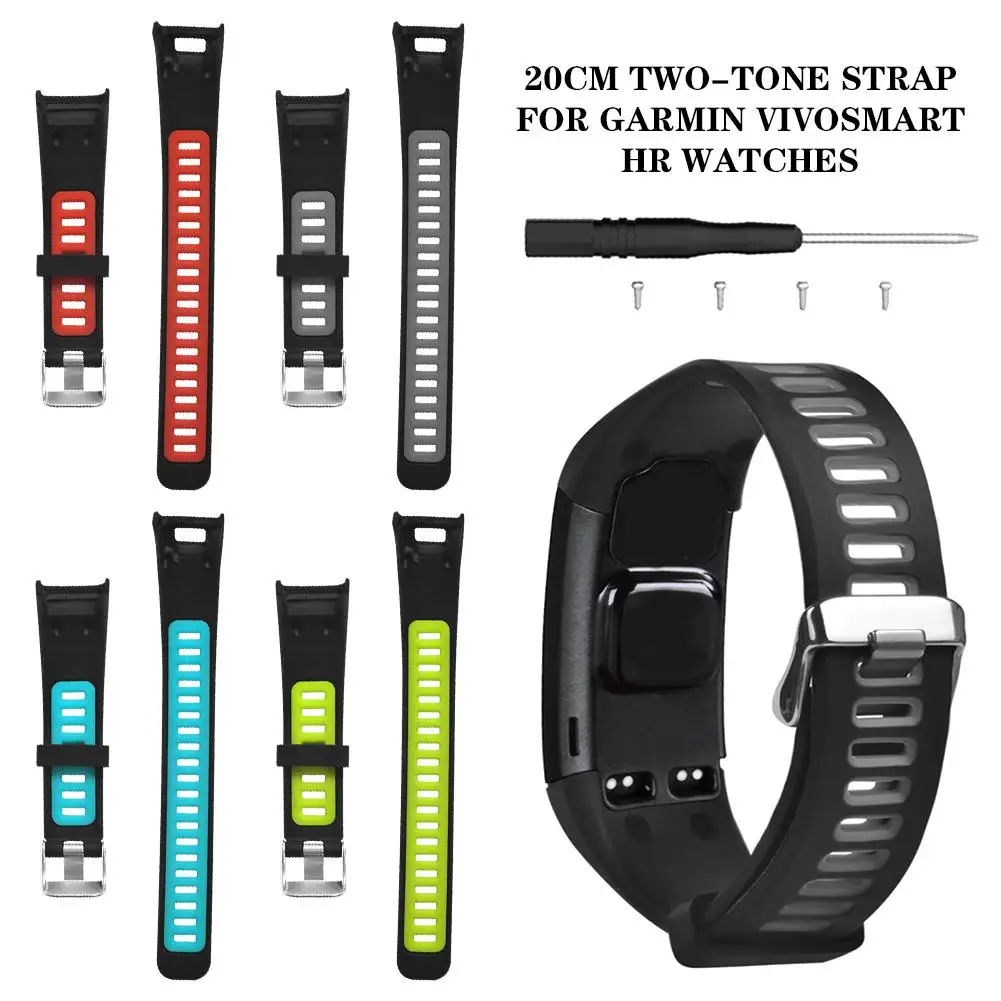 

Outdoor Wristband Replacement Smart Watch Soft Silicone Strap WristBand For Garmin Vivosmart HR