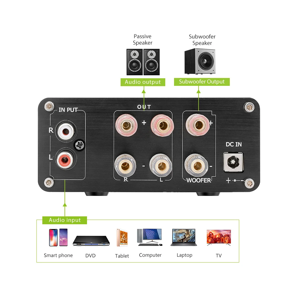 AIYIMA TAS5630 OPA1632DR TL072 усилители сабвуфера 2 1 каналов Высокая мощность Hifi цифровой