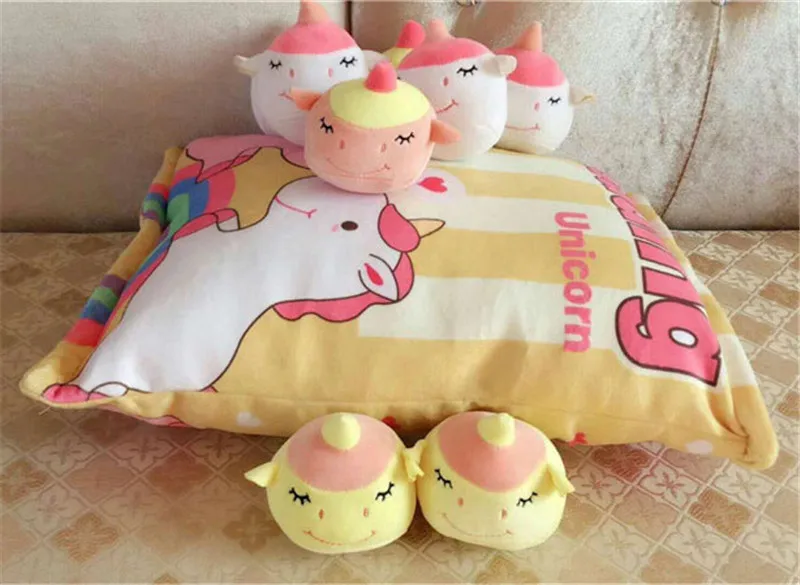 Cute Big Bag Unicorns Pudding Plush Toys Pillow Cartoon Flying Horse Simulation Snacks Throw  Pillows Cushion Dolls 8pcsbag (3)