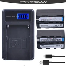 2x 7800mAh NP-F970 NP F970 F960 Battery + USB LCD Charger For sony  HXR-NX3 dcrvx2100 hdrfx1 hdrfx7 hd1000u hvrz1u pm092 mc2500