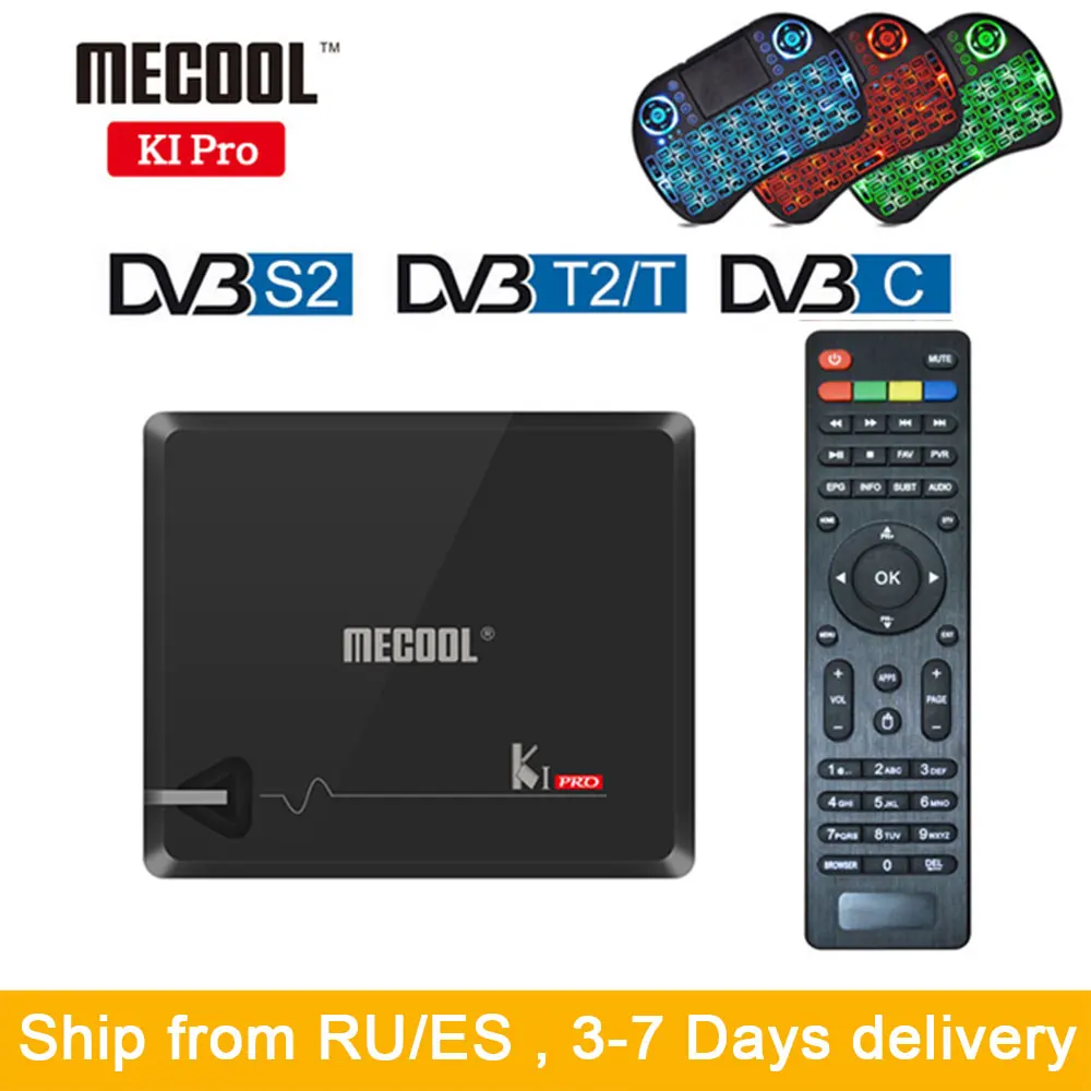 

MECOOL KI PRO Android 7.1 TV Box K1 pro Amlogic S905D Quad Core DVB-T2 DVB-S2 DVB-C 2G 16G Set Top Box 4K Ultra HD Media Player