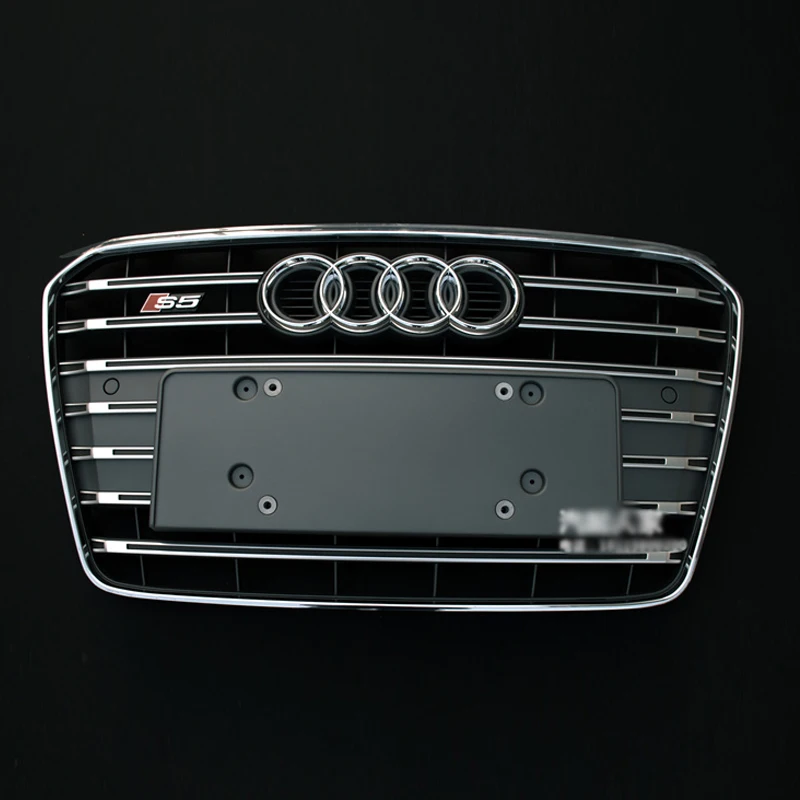 A5 S5 Style chrome frame grey Front Bumper Grill Grille Car styling for audi A5 2012