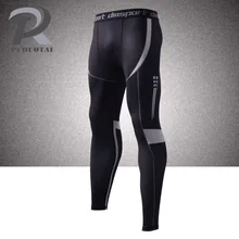 Мужские эластичные дышащие леггинсы для фитнеса, спортивные штаны, брюки для бега, быстросохнущие колготки, компрессионные штаны 3XL