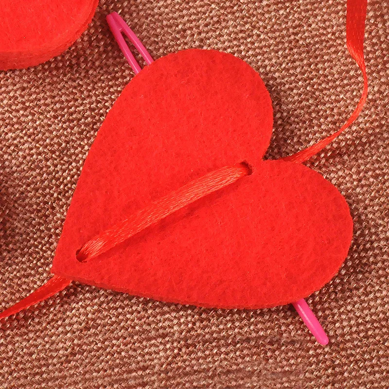 16 Hearts With Rope Romantic Wedding Decoration Marriage Room Layout DIY Garland Creative Love Curtain Wedding Supplies