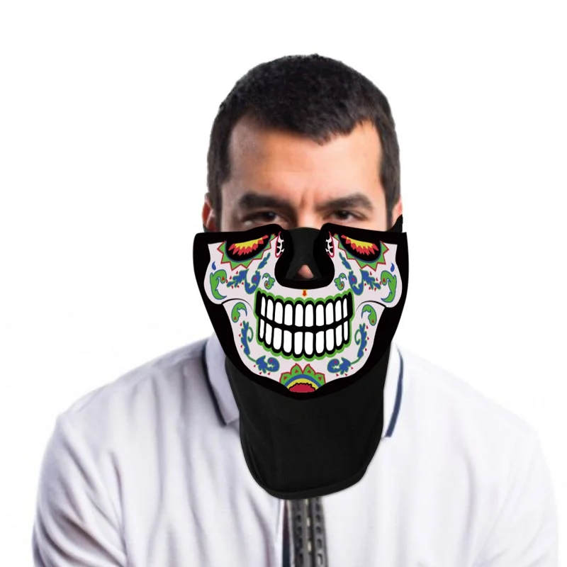 Led маска неоновый страшно маска для вечеринки Хэллоуин фестиваль Звук музыка Активированный Маска Косплэй ужас Mascarillas вечерние маска - Цвет: I