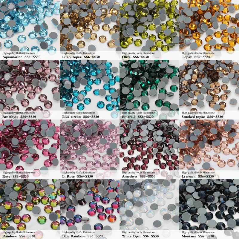 А++ высокое качество исправление стразы SS3-SS40 кристально чистая СТРАЗА и декоративные камни для одежды сумки обувь