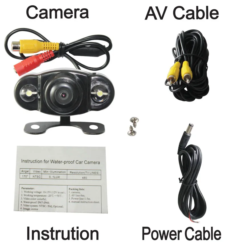 Universal Car Rearview Camera Car Backup Camera with waterproof night vision NO.CA409in Parking