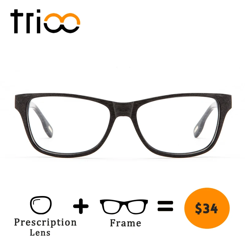 Очки TRIOO из древесины дуба для мужчин и женщин прогрессивные прозрачные