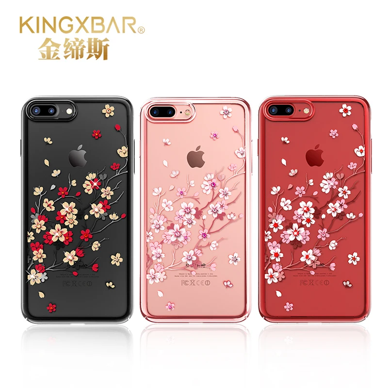 bilder für Abdeckung mit Strass Original Kingxbar Abdeckung Für iPhone 7 7 Plus Sakura Stil TPU Kristall Von Swarovski Für iPhone 7 Plus bilder für Abdeckung mit Strass Original Kingxbar Abdeckung Für iPhone 7 7 Plus Sakura Stil TPU Kristall Von Swarovski Für iPhone 7 Plus
