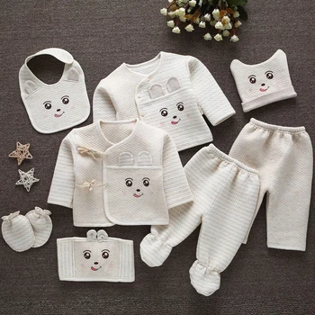 

Emotion Moms (8pcs/set) Infant Clothes 0-3M Newborn Baby Suits Toddler Clothing Sets Kids Boys Girls Suit Thermal Organic Cotton