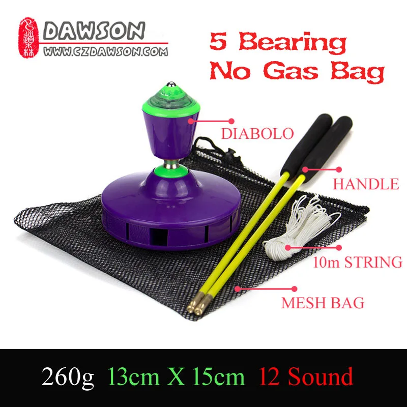 Kongzhu Juego de YOYO Diabolo chino, fibra de vidrio, palos, bolsa de