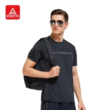Humtto рубашки для бега Мужская Спортивная футболка с короткими рукавами для фитнеса футболка дышащие быстросохнущие Летние виды спорта на открытом воздухе футболки