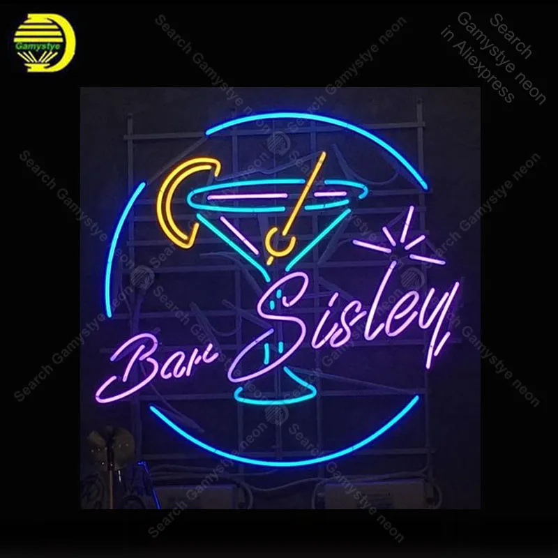 Крючок Sisley коктейльное неоновая вывеска неоновые лампочки знаковых Пивной бар Pub клубный Свет Знак лампы магазин дисплей Реклама enseigne lumine