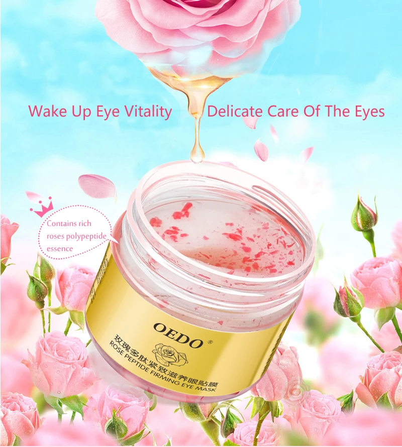 OEDO Rose Peptide укрепляющие патчи для глаз маска коллагеновый гель протеин спящий патчи удаление темных кругов глаз мешок 60 шт./бутылка TSLM2