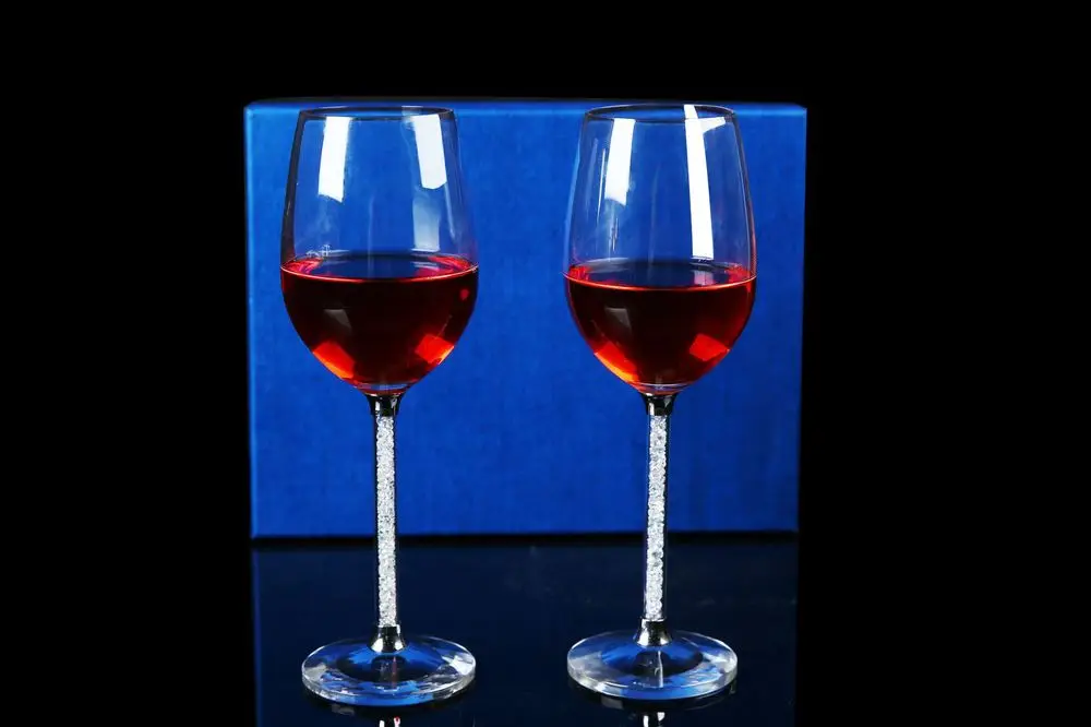 Высококачественный бессвинцовый хрустальный бокал для вина с алмазной чашкой, Свадебный Бокал для вина, сверло с высоким качеством