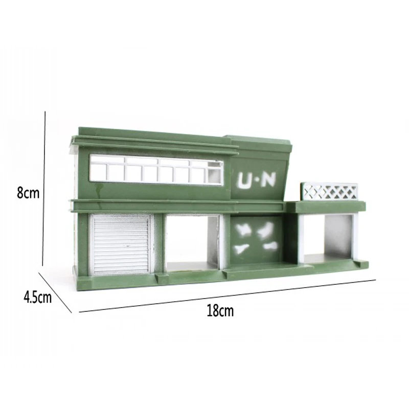 

Headquarters Barrack 18*4.5*8cm Sand table model Military Model Static Bulk Components Simulation of Plastic Toys 1pcs/set