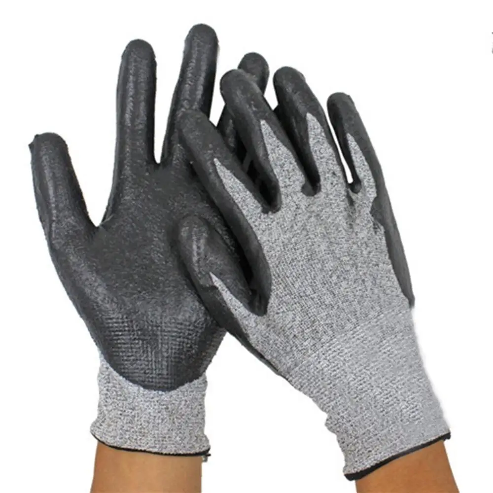 XL 1 пара, анти-истирание, устойчивые к порезанию, безопасные рабочие защитные перчатки, электрическая Сварка, пайка металла, промышленные тактические перчатки - Цвет: Серый