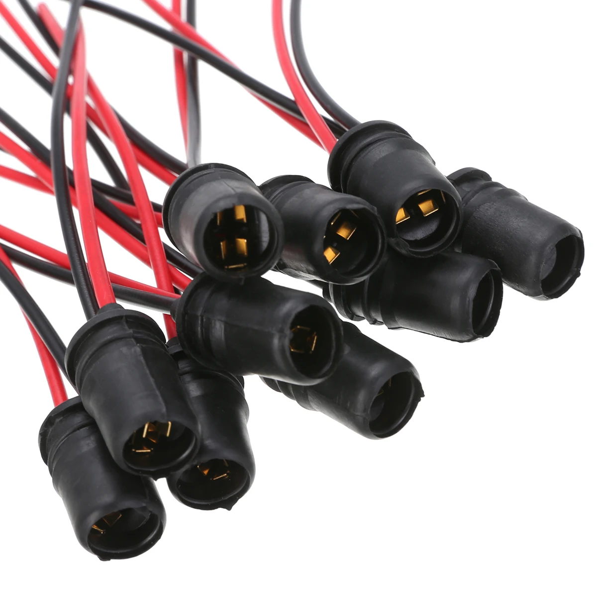 

10pcs T10 W5W Car Wedge Light Bulb Socket Rubber Light Bulb Socket Lamp Holder Connector For Car Truck Boat