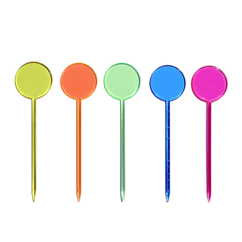 

100PCS Fruit Picks Sticks Ice cream Cupcake Topper Decoration Party Decor Solid