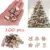 100 шт. Рождественское Украшение Деревянная Снежинка Рождественская Елка Олень Троян Натуральный Деревянный DIY Рождественская Елка Висячие Украшения F