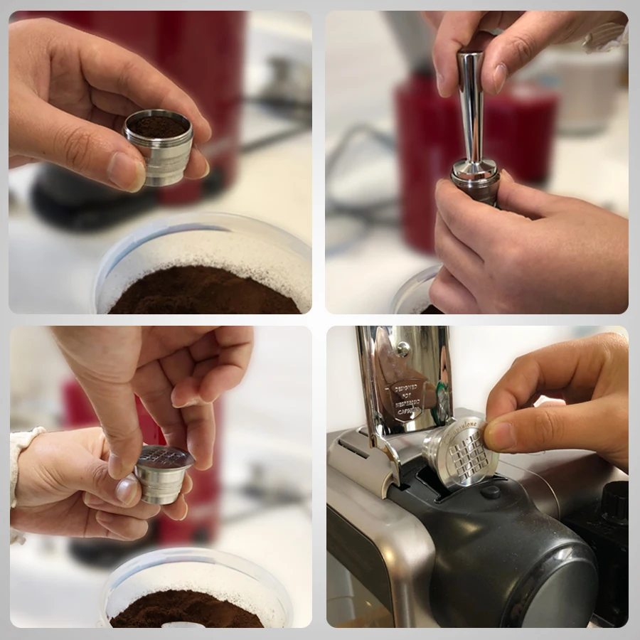 Рождество капсулы из нержавеющей стали металлические капсулы совместимы для Nespresso машина многоразового использования кофе капсулы/подарок
