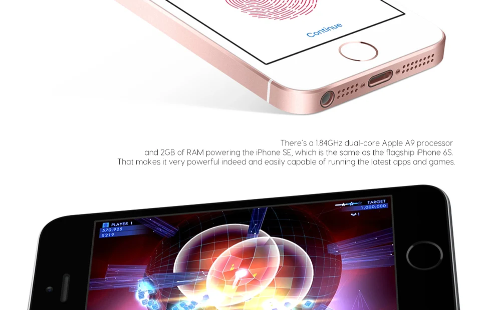 Оригинальный Apple iPhone SE открыл мобильный телефон A9 Dual Core 2 Гб Оперативная память 16/64 GB Встроенная память 4,0 ''12MP отпечатков пальцев 4G LTE смартфон