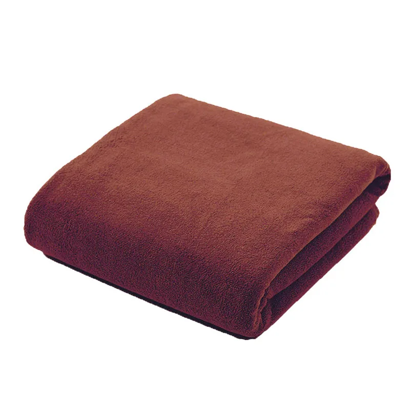 Домашняя мягкая микрофибра ткань Sechage Rapide Douche банное полотенце одноцветное Впитывающее Воду домашний текстиль большое толстое полотенце - Цвет: brown