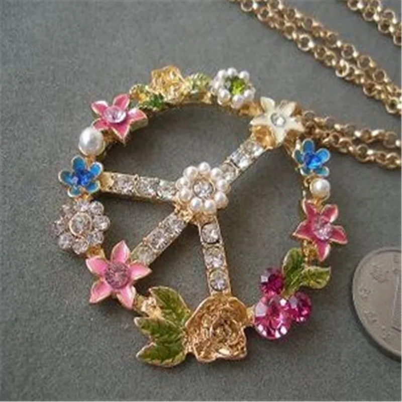 XQ Free shipping Popular fashionable woman alloy imitation pearl flower pendant necklace sweater chain