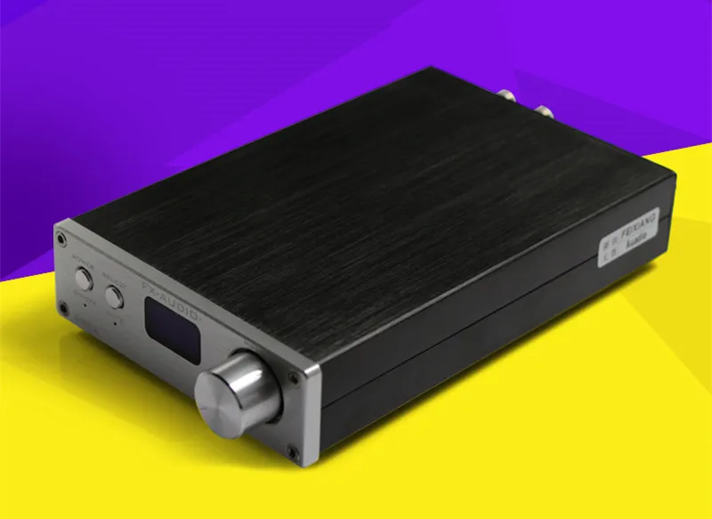 

Stereo OLED Display Pure Digital Amplifier FX-D802 USB Audio Remote Fiber Coaxial Audio Input 192 kHz 80 W + 80W