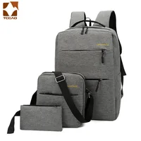 Mochila masculina backpack set 3 Pcs/set male Shoulder Bag Teenagers Man Student Book Bag erkek sırt çantası para adolescentes 2