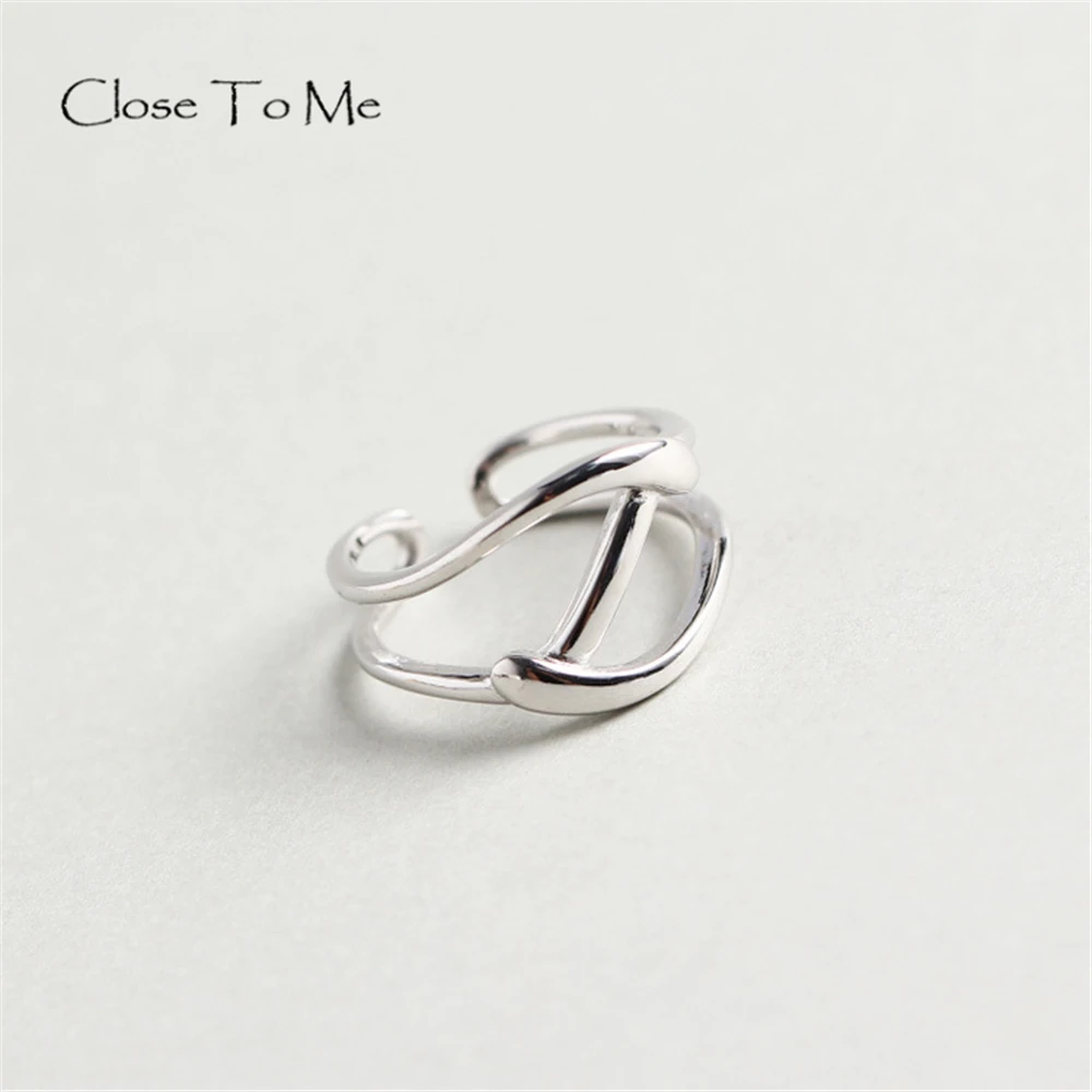 

Close To Me S925 Sterling Silver Handmade Fine Jewelry Vintage Punk Rings Irregular Ring for Women ALR091