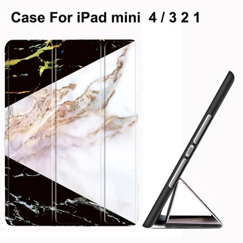 

Marble Case For iPad Mini 4 3 2 1 Smart Wake Sleep Cover Protective Tablets Coque Soft TPU Leather Flip Case For iPad Mini 3 2 1