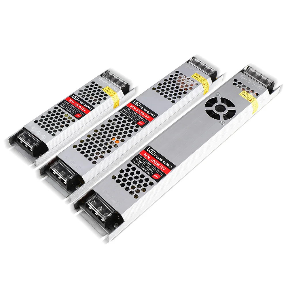 

DC12V AC220V 60W 100W 150W 200W 300W Lighting Transformer LED Driver Switching Power Supply Power Adapter For LED Strip