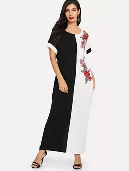 

African Dresses For Women African Dashiki Riche Dress For Women Black And White Color Feather Print Loose Large Size Dress