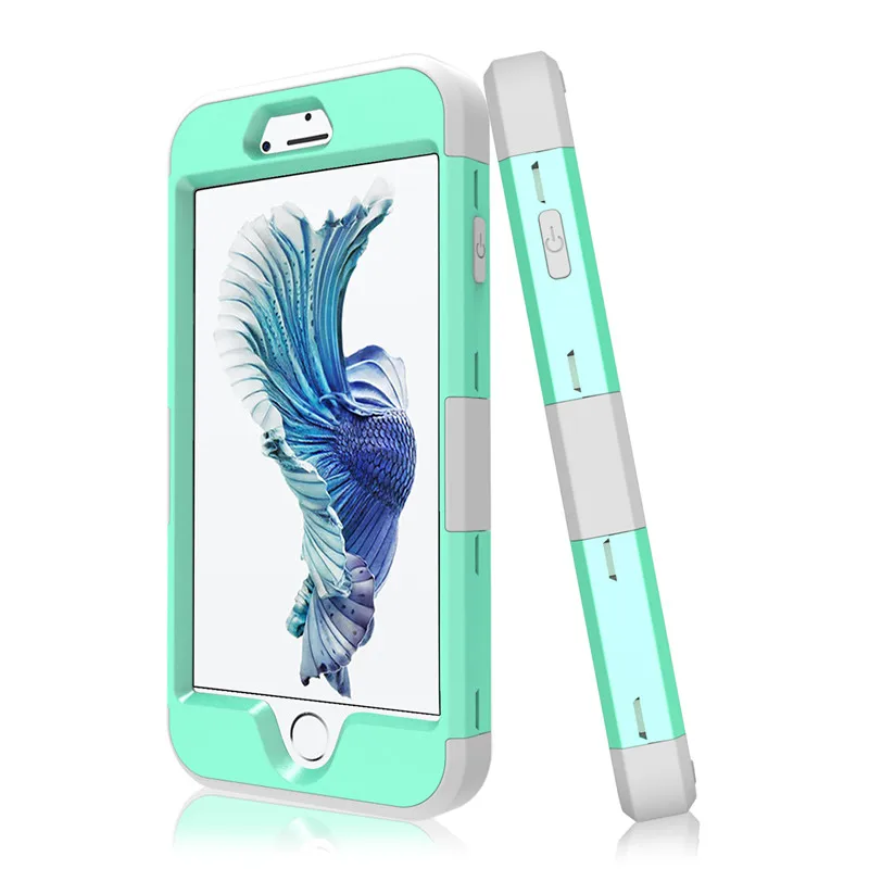 For iPhone7 Case Heavy Duty Hybrid Shockproof Armor Rugged Case For iPhone7Plus Cover Hard PC + Soft Rubber Silicone Phone Cases (22)