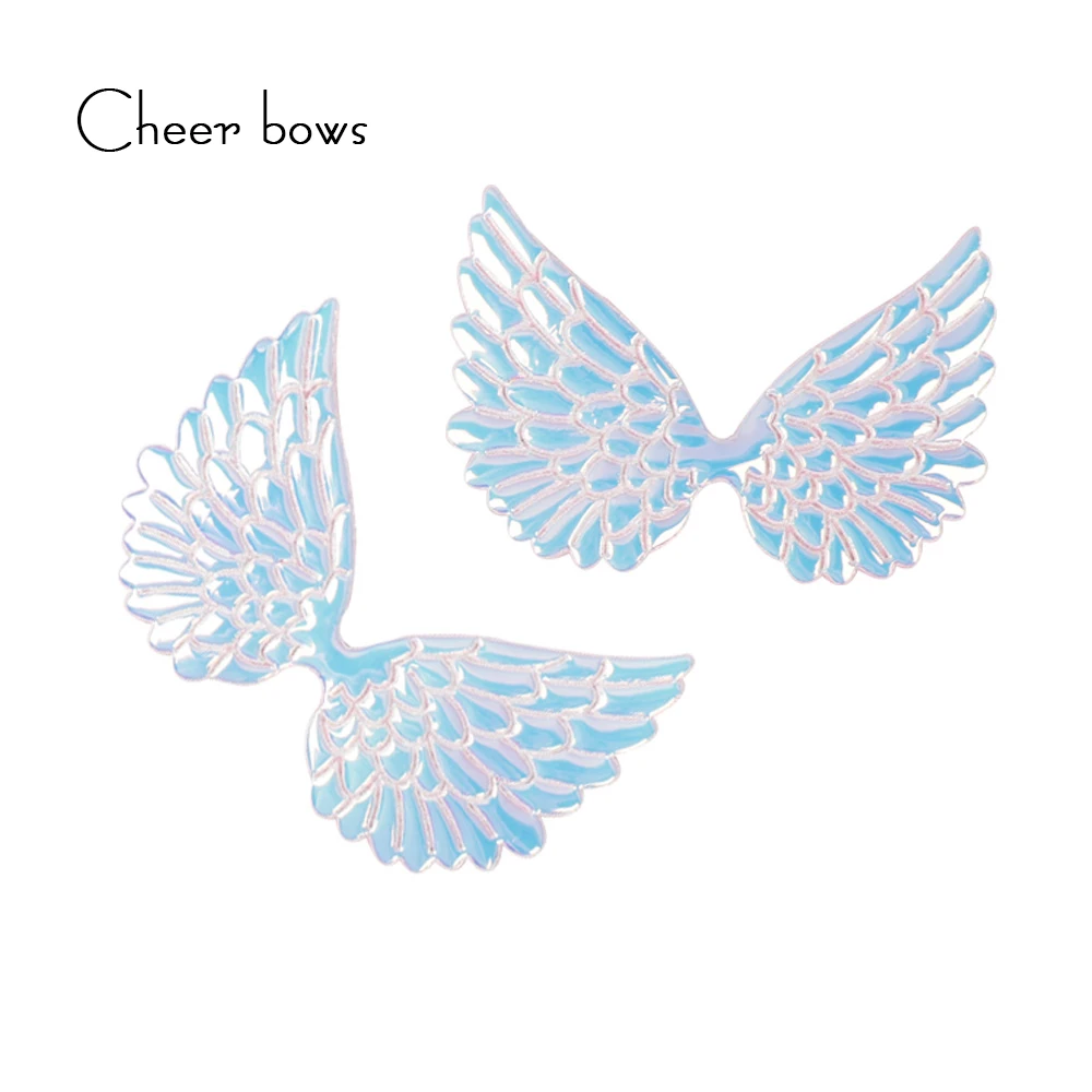 

10pcs 95mm BIG Angel Wing Appliques Single Side Iridescent Fairy Cupid Wing Patches DIY Materials Baby Toy Headwere Accessories