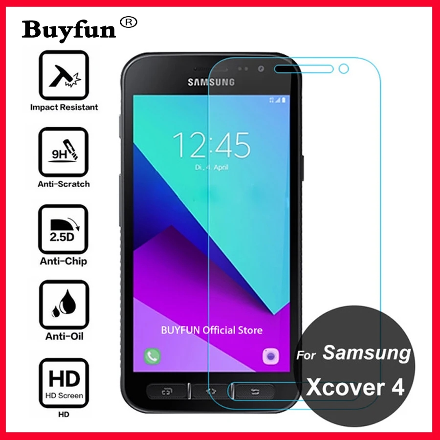 For Samsung Galaxy Xcover 4 Screen Protector 9H Tempered Glass Safety