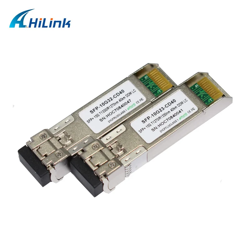 Бесплатная доставка! Оптическая передача 5G 1/2/3/5 пар 10G 40Km GBIC BIDI SFP WDM 1270/нм одно