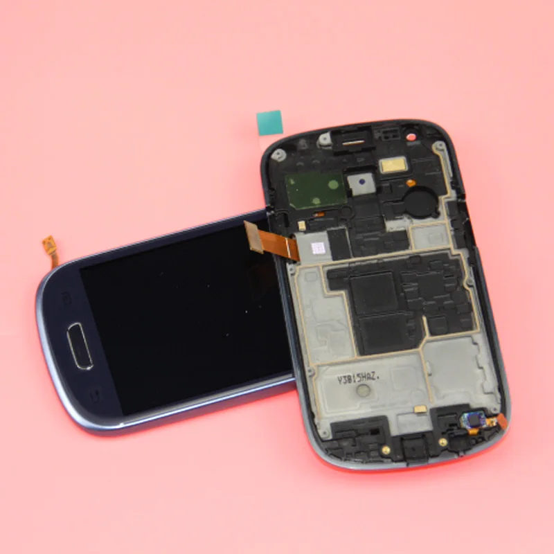Белый синий для samsung Galaxy S3 Mini i8190 ЖК-экран стеклянная панель + кодирующий