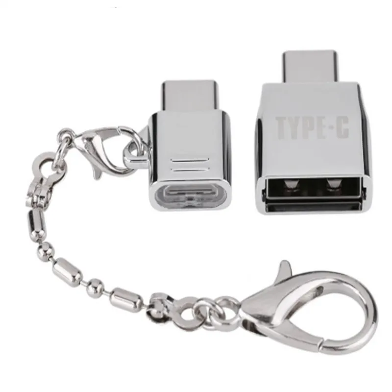Из Металла Тип-C адаптер брелок Наборы Micro USB к Тип C& USB к Тип-C OTG конвертер синхронизации данных зарядный адаптер для Android
